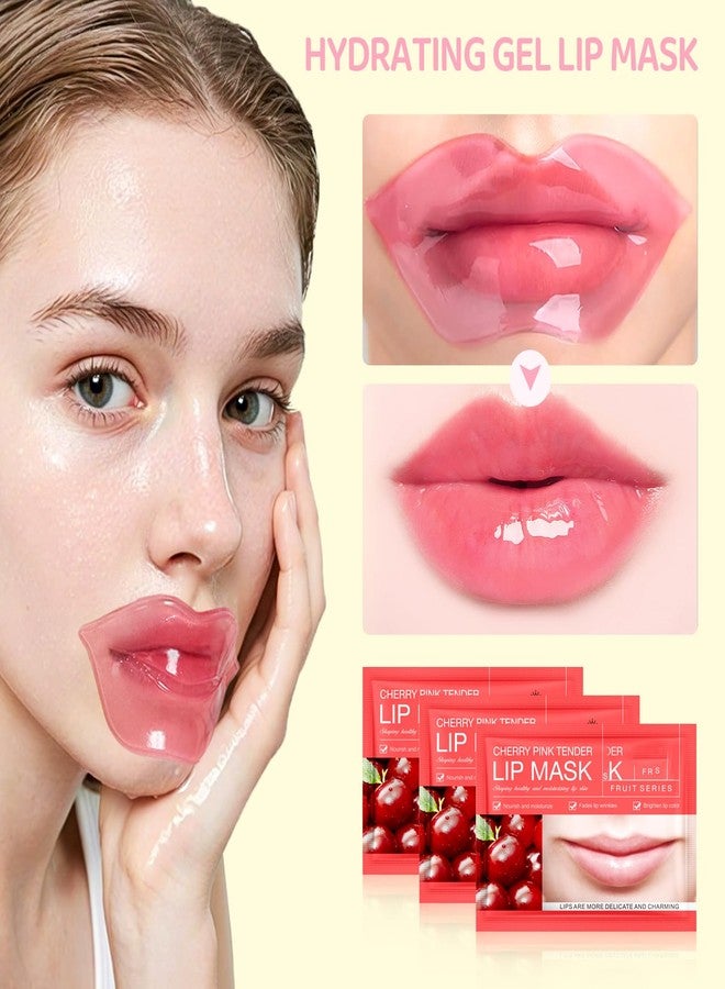 InfiniteRelax 30 Pcs Lip Masks & Eye Masks, 24K Gold Crystal Gel Collagen Eye Pads, Cherry Under Eye Patches for Puffy Eyes, Dark Circles, Wrinkles and Fine Lines, Bachelorette Party Favors, Bridesmaid Gifts - Image 5